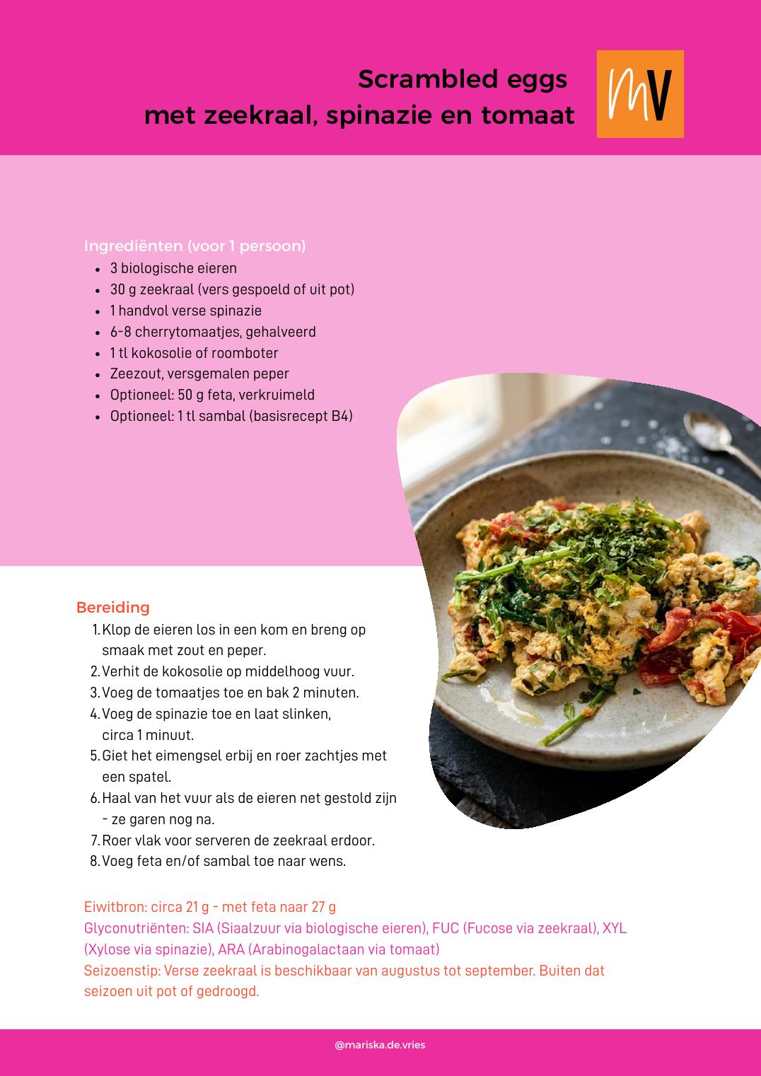 Recept scrambled eggs met zeekraal